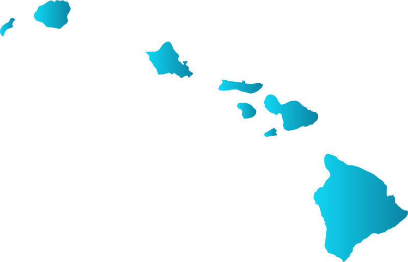 Map of the islands of Hawaii